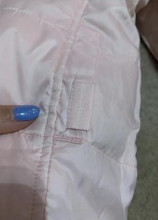 Нежно розовая куртка ветровка двухсторонняя для девочки 🌸6 фото