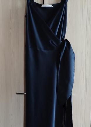 Amanda wakeley ekements сатиновое платье на запах l1 фото