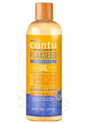 Cantu flaxseed smoothing oil 100 ml разглаживающее масло для волос с семенами льна