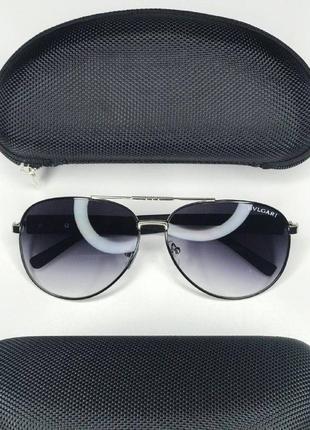 Сонцезахисні окуляри bulgari aviator крапельки булгарі bvlgari класичні авіатори градієнт унісекс залізна оправа