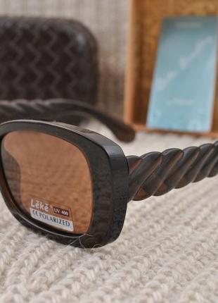 Красивые женские узкие солнцезащитные очки leke polarized3 фото