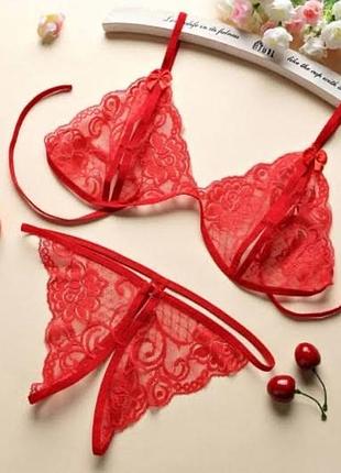 Комплект еротичного червоного розміру: 75a