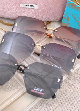 Красивые женские солнцезащитные очки безоправные leke6 фото