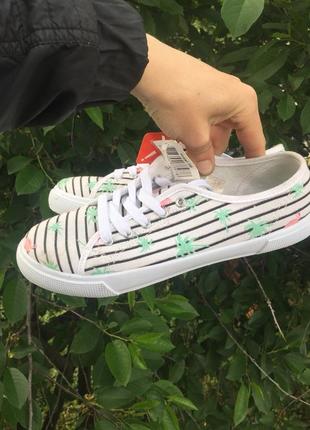 Кеды сток ткань с принтом