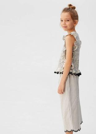 Широкие штаны кюлоты mango kids  на девочку 134 см