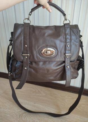 Стильна жіноча шкіряна сумка genuine leather, германія