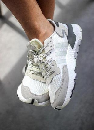 Чоловічі кросівки adidas nite jogger black white 1 / smb5 фото