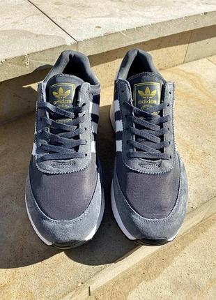 Мужские кроссовки adidas iniki grey / smb7 фото
