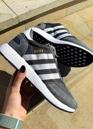Мужские кроссовки adidas iniki grey / smb6 фото