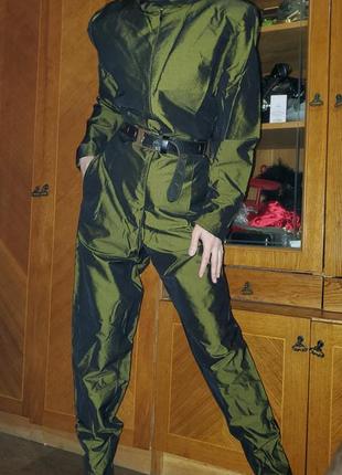 Винтажный комбинезон люкс бренда marc cain брюки со штрипками винтаж2 фото
