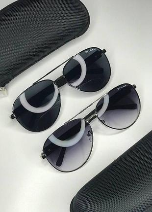 Сонцезахисні окуляри bvlgari крапельки булгарі авіатори класичні в стилі aviator залізна оправа хіт 2023