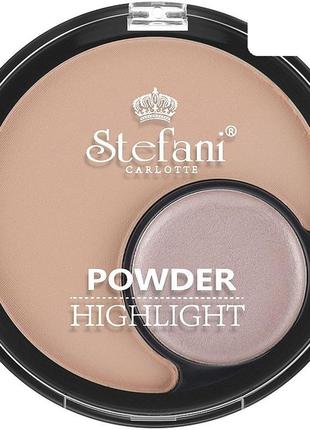 Пудра компактная и хайлайтер stefani carlotte powder highlight