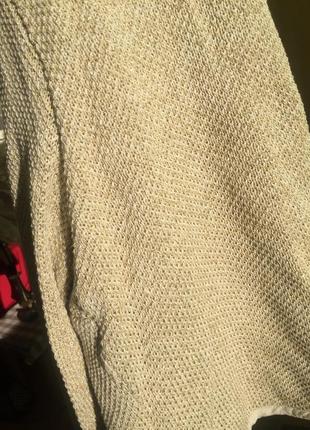 Елегантний піджак золотий блискучий з підкладкою котон і люрексною ниткою/жакет/бежевий7 фото