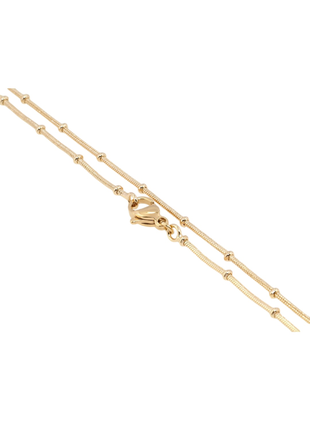 Цепочка xuping позолота 18k "плетение ювелирный шнур с бусинами" длина 50см х 1.5мм