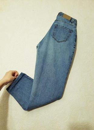 Terranova бренд итальянские джинсы мом голубые деним медиум зауженные книзу женские 42 444 фото