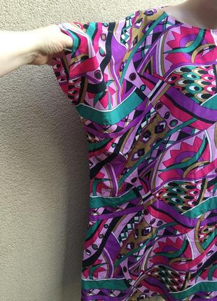 Шелк,летнее,пляжное платье реглан,туника,принт,этно,бохо стиль,hand made,большой размер6 фото