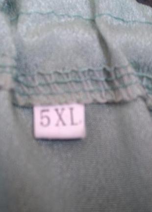 Нарядная мятная блуза с кружевами р.5xl. большой размер!5 фото
