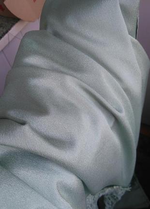 Нарядная мятная блуза с кружевами р.5xl. большой размер!7 фото