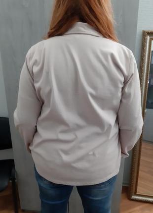 Бежевый пиджак жакет ,трикотаж marks&spenser раз.16-184 фото