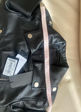 Armani exchange кожаная куртка р.xs/s biker jacket zip and rivets7 фото