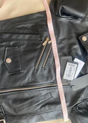 Armani exchange кожаная куртка р.xs/s biker jacket zip and rivets8 фото