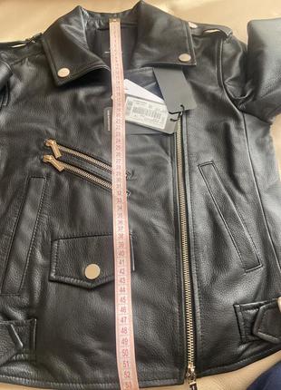 Armani exchange кожаная куртка р.xs/s biker jacket zip and rivets9 фото