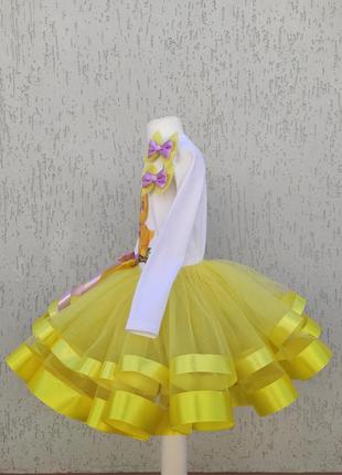 Костюм курчатки для дівчинки набір одягу курчатки сукня курчати карнавальний костюм курчатка5 фото