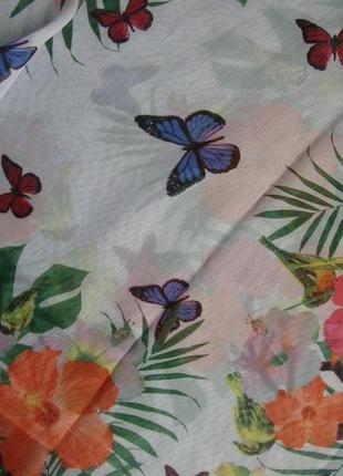 Нежный платок в бабочках4 фото