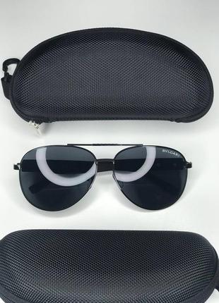 Сонцезахисні окуляри bvlgari black aviator3 фото