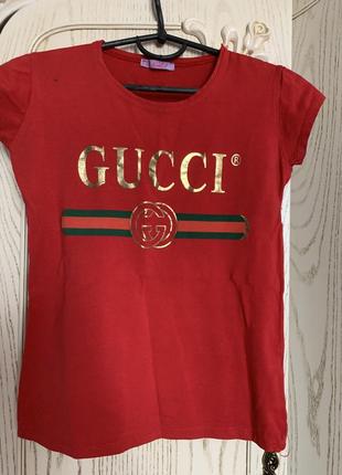 Футболка красная gucci