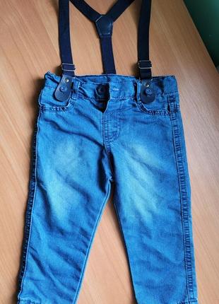 Штани з підтяжками, джинси, штанці на хлопчика1 фото