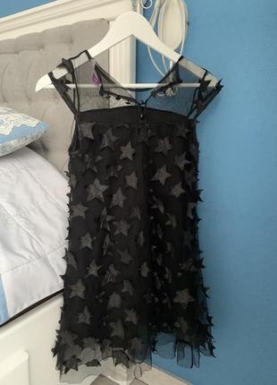 Платье со звездами черное