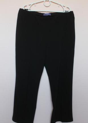 Чорні класичні вкорочені брюки, брючки класика, чёрные брюки классика 54-56 р.1 фото