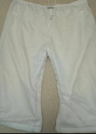 Белые капри удлиненные шорты бриджи okay3 фото