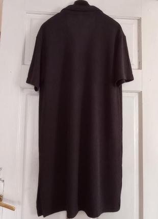 Темно сіра пряма сукня оверсайз з розпірками; h&m; m9 фото