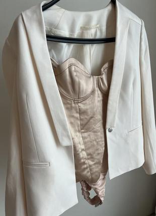 Атласний корсет боді zara