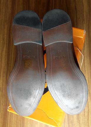 Кожаные туфли челси оксфорды коричневые броги из кожы ample 45 295мм