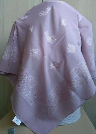 Сиреневый розовый шифоновый турецкий тонкий платок, платок весна лето2 фото