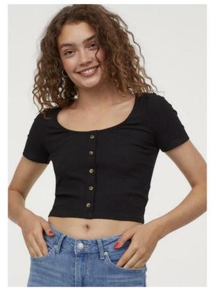 Базовый топ в рубчик от h&m