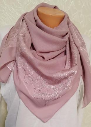 Розовая пудровая шифоновая турецкая тонкая платок, платок весна лето2 фото