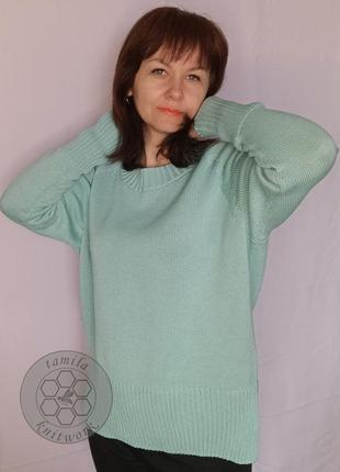 Джемпер бавовна з шовком кольору тауп