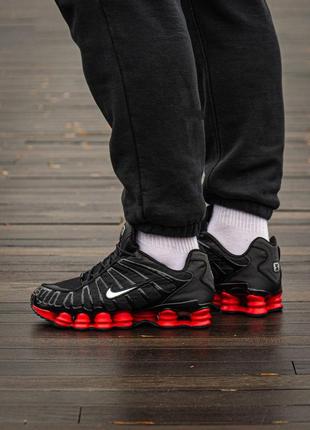 Nike shox lt black\red кроссовки 8