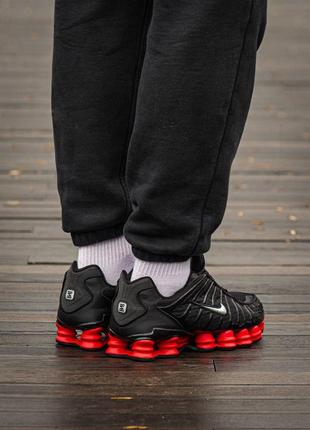 Nike shox lt black\red кроссовки 9