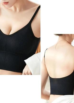 Топ топ-топ бюст бра бюстгальтер микрофибра черный удобный эластичный новый