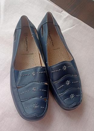 Женские новые кожаные туфли, сабики 36 р.