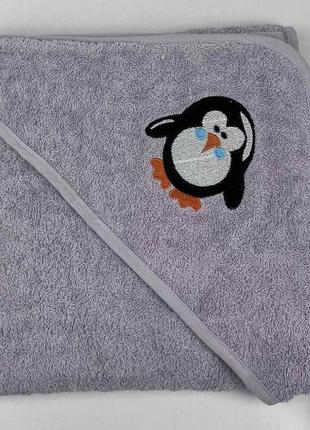 Полотенце-уголок colorful home penguin grey