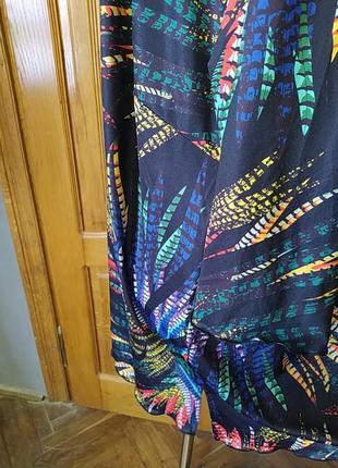 ✨✨ блуза - туника батал разноцветный v образный украшен вырез5 фото