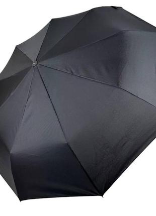 Жіноча парасоля-автомат від flagman з візерунком всередині на 9 спиць, чорний 0747-12