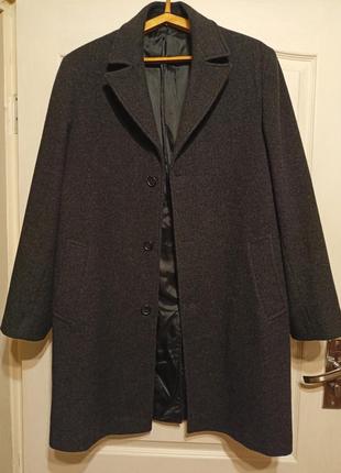 Пальто шерстяне вовняне conwell темно сіре eu-52\l2 фото