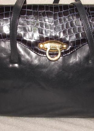 Роскошная итальянская фирменная кожаная сумка